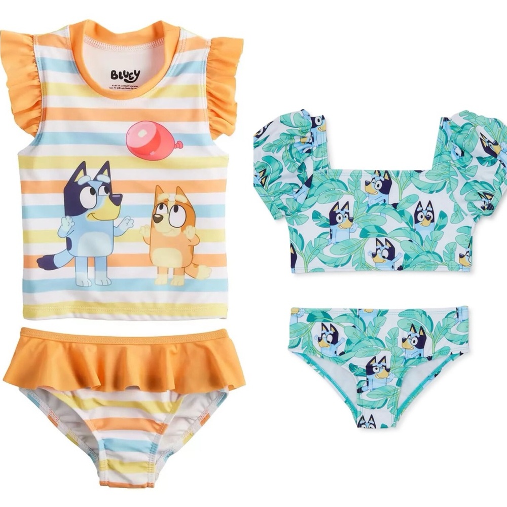 Bluey NWOT 4pc 3T Bikini Sets